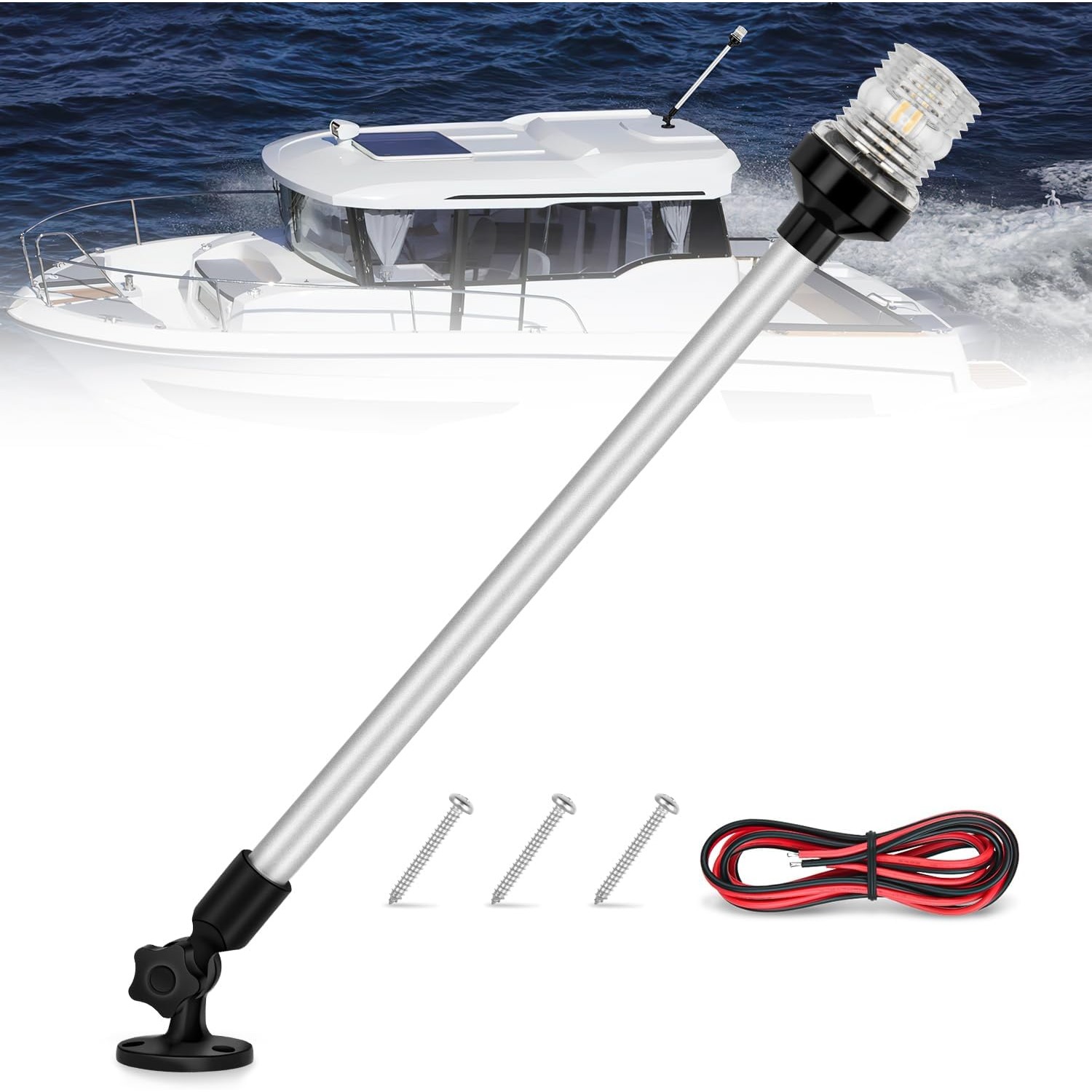 Fishing Boat Navigation Light - ไฟท้ายเรือ Nilight Marine ขนาด 24 นิ้ว