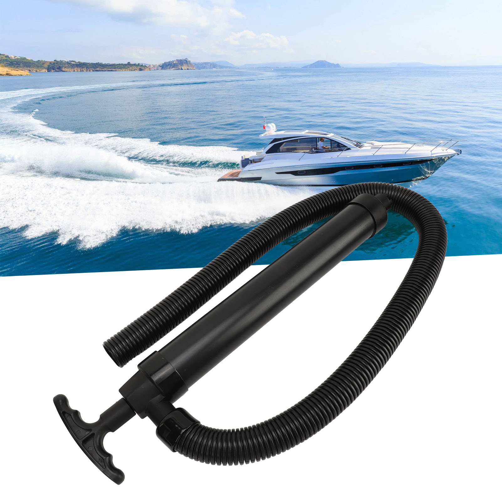 Fishing Boat Bilge Pump - คู่มือปั๊มน้ําท้องเรือท่อเรือปั๊มมือพร้อมท่อปั๊มน้ํามือแบบพกพาสําหรับเรือยอชท์ตกปลาเรือคายัค Speedboats อุปกรณ์เสริม