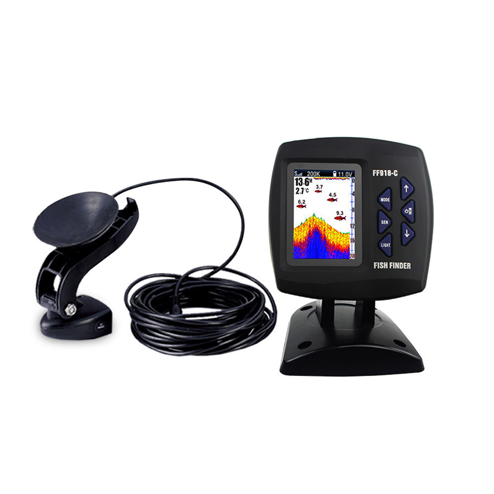 หน้าจอสีแบบมีสายFish Finder Du - Fishing Boat Depth Finder บทวิจารณ์และราคา