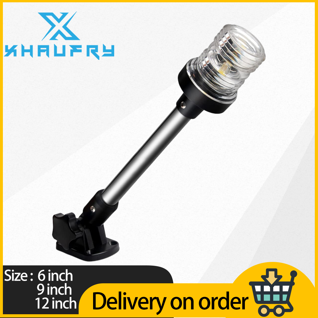 ไฟท้ายเรือ LED สีขาว 360 องศา  - Fishing Boat Navigation Light บทวิจารณ์และราคา