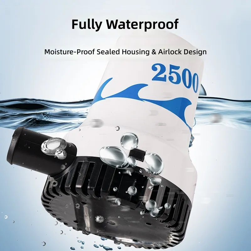 ปั๊มน้ำทิ้งเรือ 12V 24V DC ปั๊ - Fishing Boat Bilge Pump บทวิจารณ์และราคา